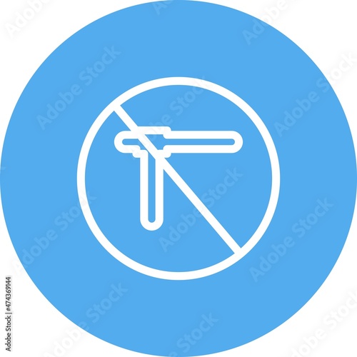 No Voilance Line circle Vector Icon Design