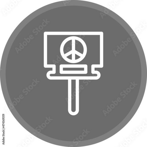 Activism Line Circle Grey Vector Icon Design