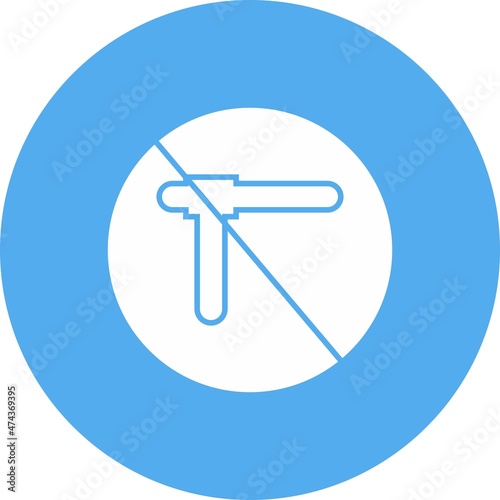 No Voilance Glyph Circle Vector Icon Design