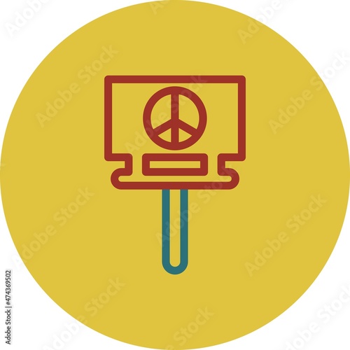 Activism Line Two Color Vector Icon Design