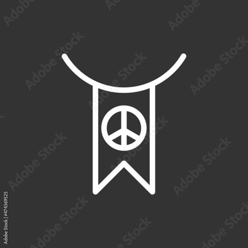 Activism Line Inverted Vector Icon Design