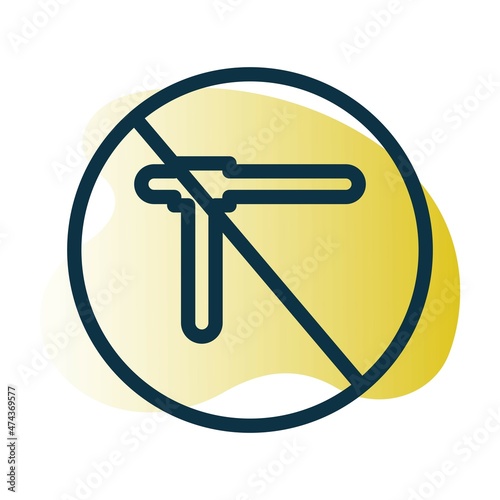No Voilance Line Bubble Gradient Vector Icon Design