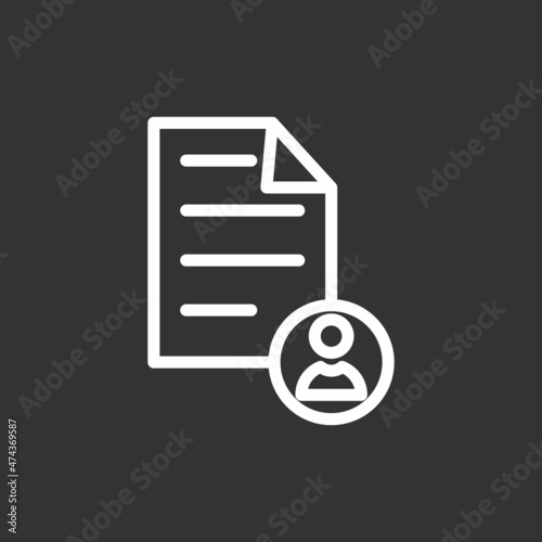 Petition Line Inverted Vector Icon Design
