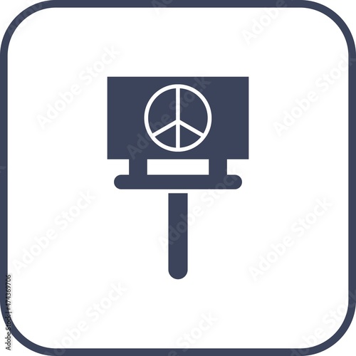Activism Glyph Round Corner Vector Icon Design