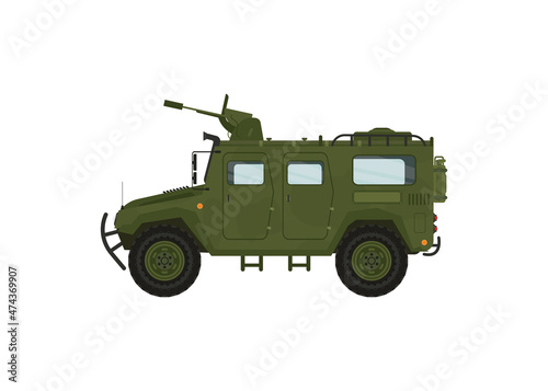 Extreme travel car isolatedillustration on white background. Vector illustration