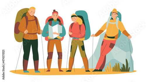 Equipped Hikers Group Composition