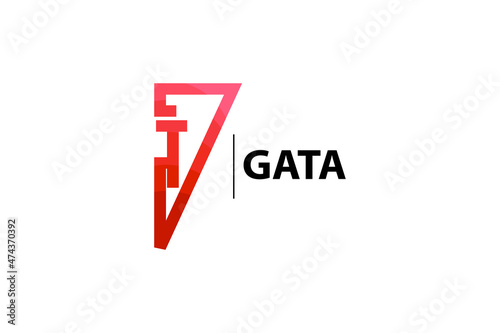 gata logo, monogram logo a combination of the letters g and t with gradient colors