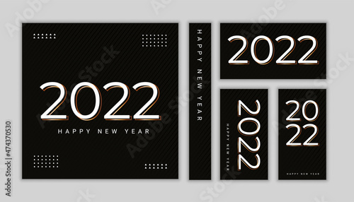 new year themed social media post design