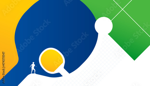 Vector illustration of table tennis abstract background. Sports concept
