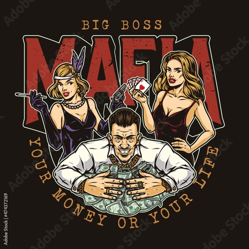 Mafia vintage label
