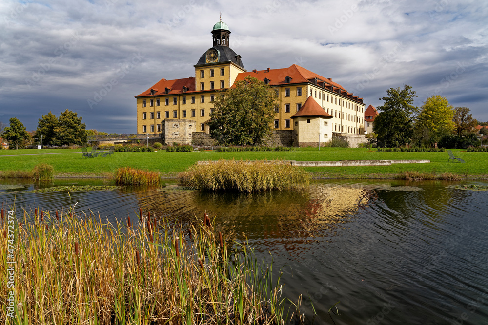Schloss und Schlosspark Moritzburg in Zeitz, Burgenlandkreis, Sachsen-Anhalt, Deutschland