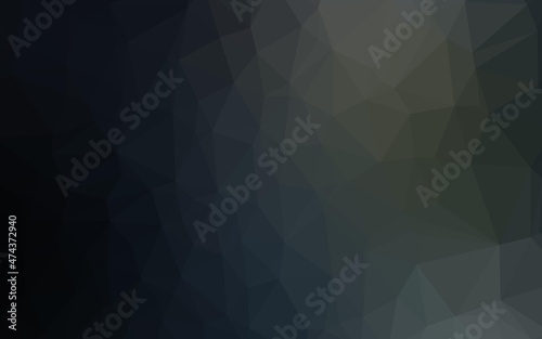 Dark Black vector polygonal template. Modern geometrical abstract illustration with gradient. The best triangular design for your business.