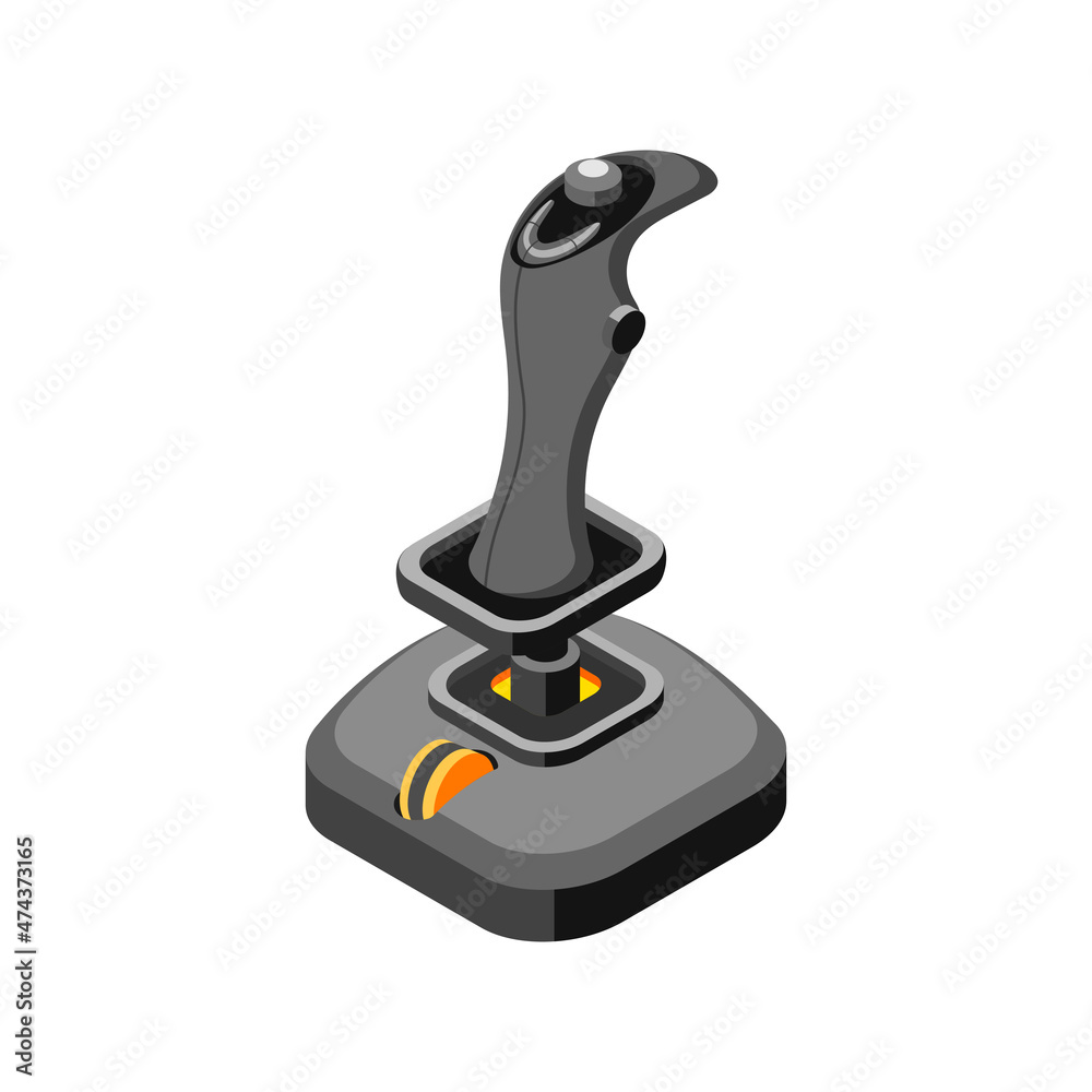 Cybersport Joystick Isometric Composition Cybersport Joystick Isometric Composition