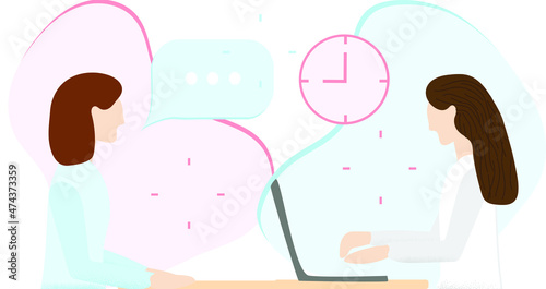 A doctor and a patient women talking during medical appointment in hospital. Therapist consultation, illness therapy and professional health care concept
