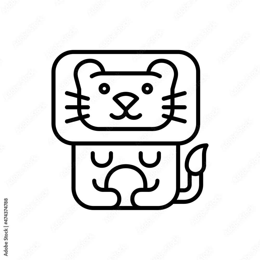 Lion icon. Icon design. Template elements. Flat style Lion icon. Icon design. Template elements. Flat style