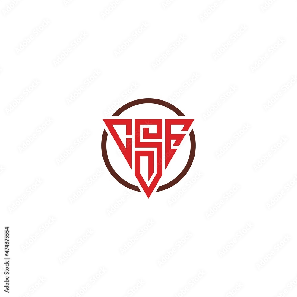 letter c s f logo vector template letter c s f logo vector template