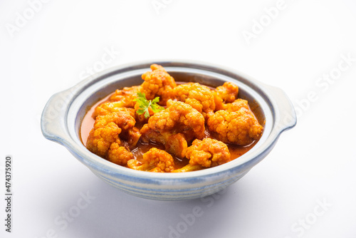 Aloo Gobi Masala curry with Chapati or paratha