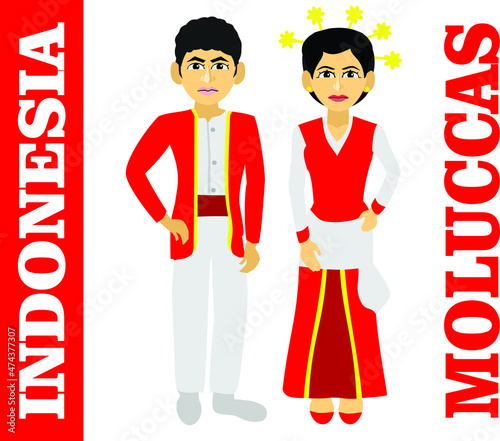 Moluccas Indonesian Traditional Costume photo