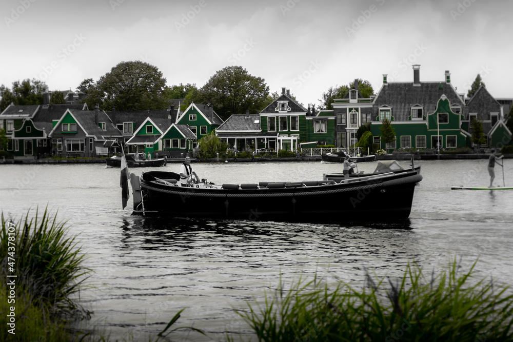 Obraz premium Zaanse Schans windmills village in Netherlands 