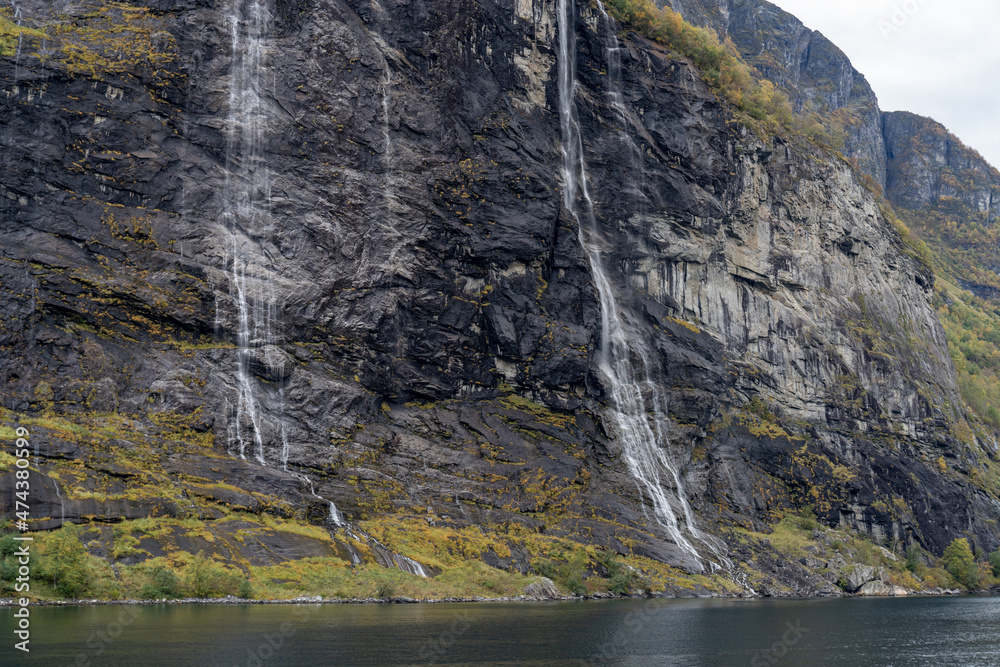 The Seven Sisters waterfall (Norwegian: De Syv Søstrene, Knivsflåfossen ...