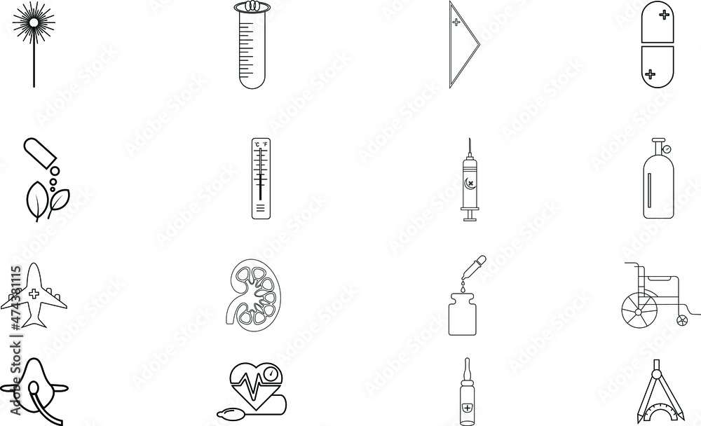 vector illustration of set of black white lining medical instrument
vector illustration of set of black white lining medical instrument