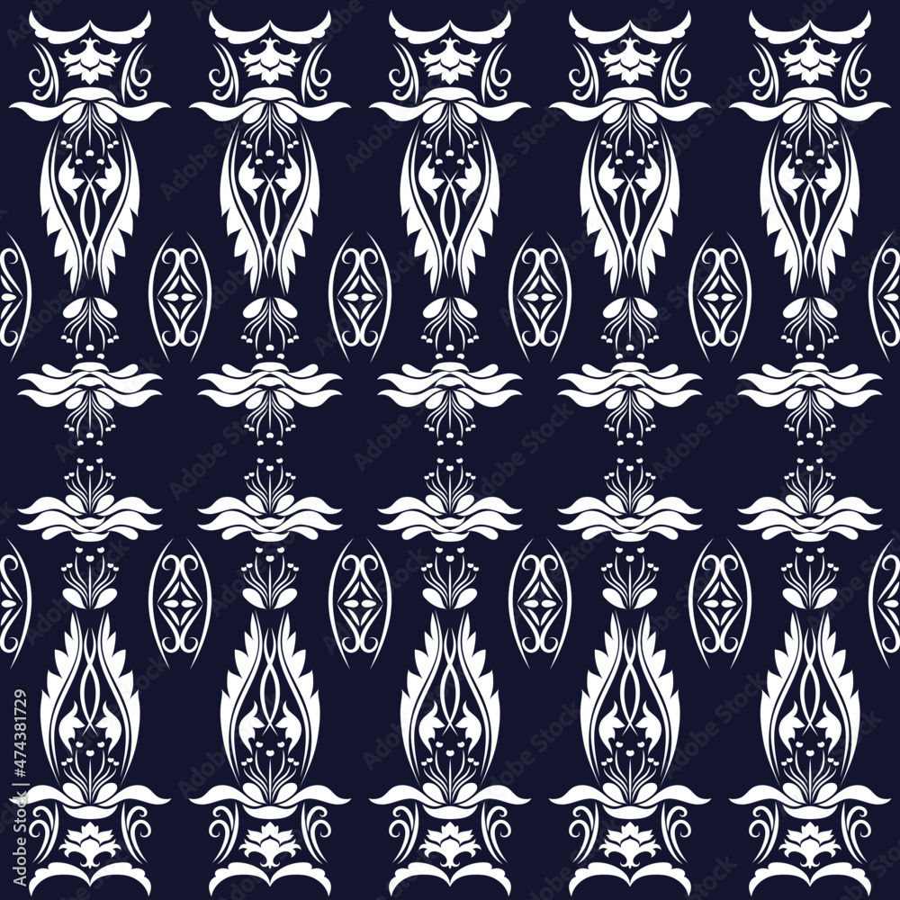 Fototapeta premium classic seamless pattern design for decorating, wallpaper, wrapping paper, fabric, backdrop and etc.