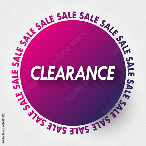 Clearance sale words cloud, business concept background
