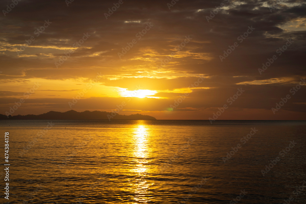 sea at sunset summer nature background