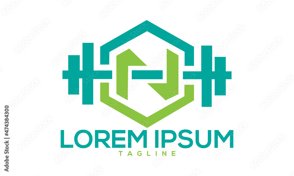 Unique fitness logo Modern and minimalist vector and abstract logo