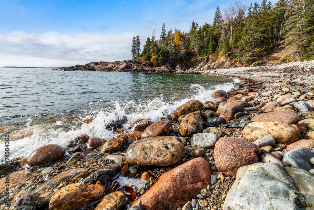 Little Hunters Beach is a secluded cobblestone beach in a tiny cove