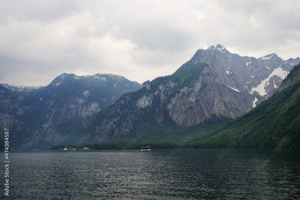 Koenigsee lake in the Bayern Alps, Germany	