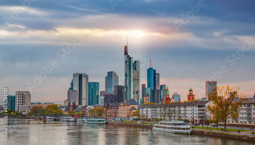 Skyline of Frankfurt  modern finance district - Frankfurt  Germany. 