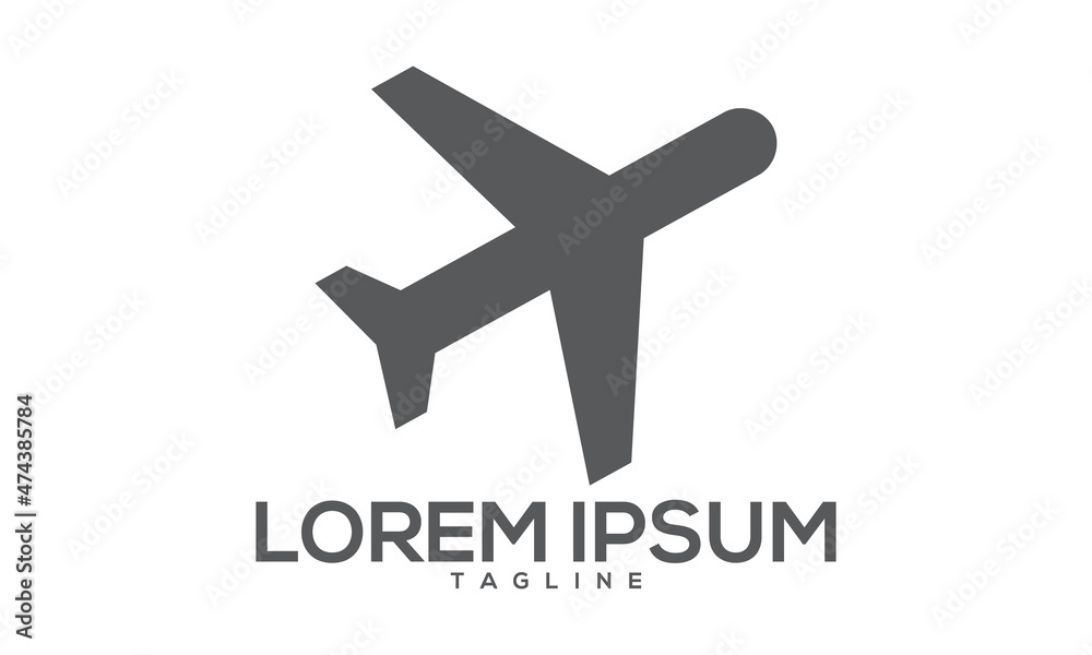 Unique airplane logo Modern and minimalist vector and abstract logo Unique airplane logo Modern and minimalist vector and abstract logo