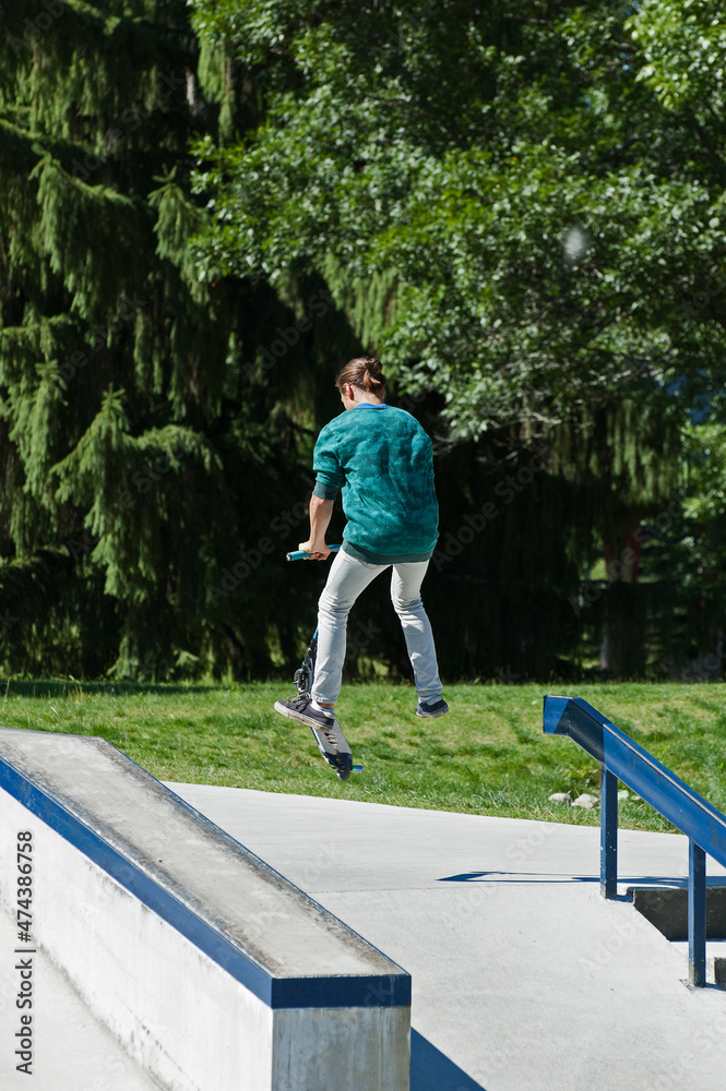 child on a skateboard
