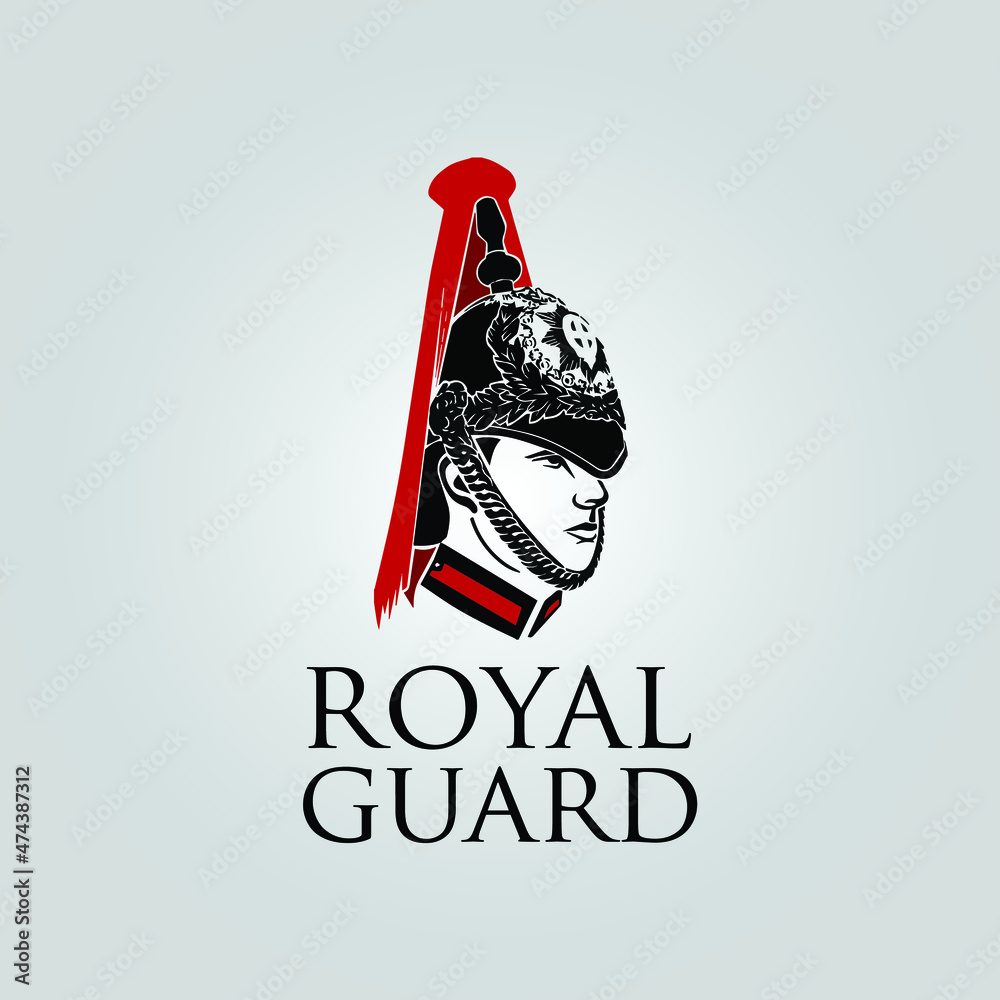 British Queen's Royal Guard Logo Concept Stock Vector | Adobe Stock