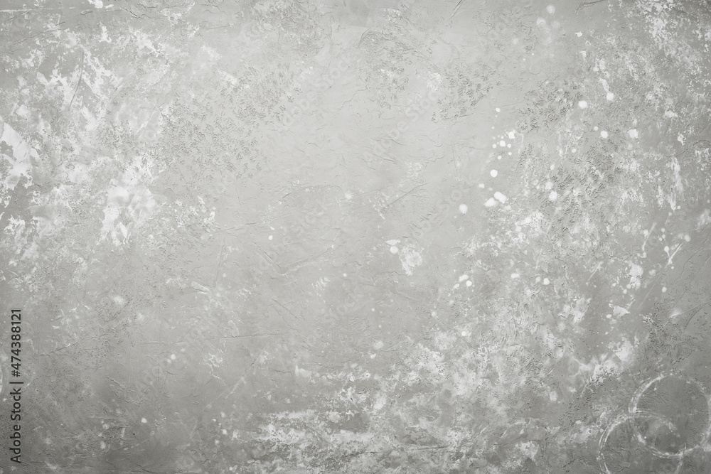 Fototapeta premium Gray concrete old background. Top view. Free copy space.