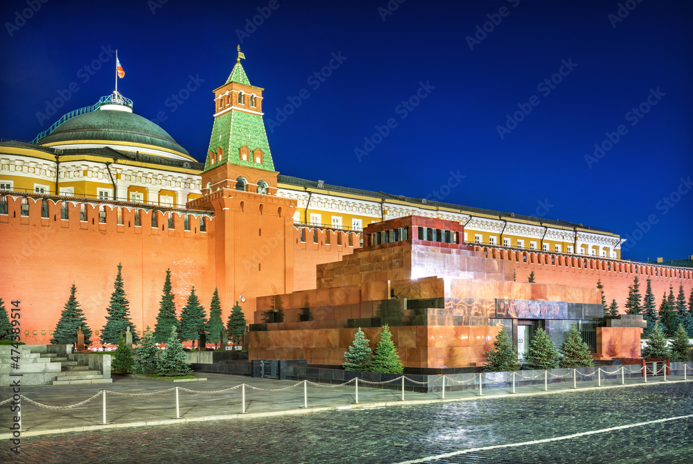 Mausoleum on Red Square in Moscow. Caption: Lenin Mausoleum on Red Square in Moscow. Caption: Lenin