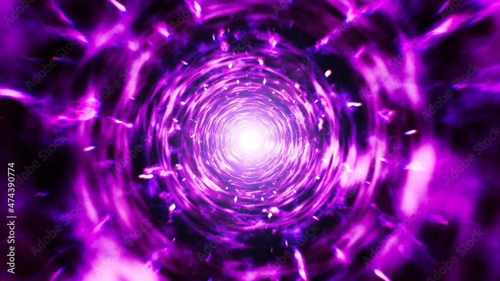 Glowing Purple Light Dimensional Energy Wormhole Glowing Purple Light Dimensional Energy Wormhole