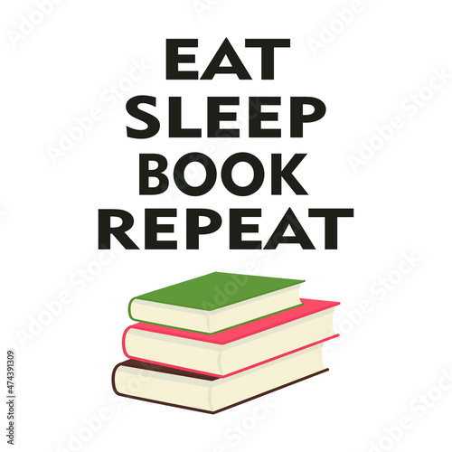 Book lover. Read book everyday. White background. 