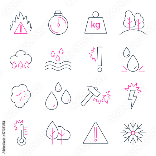 Influence icons set. Influence pack symbol vector elements for infographic web