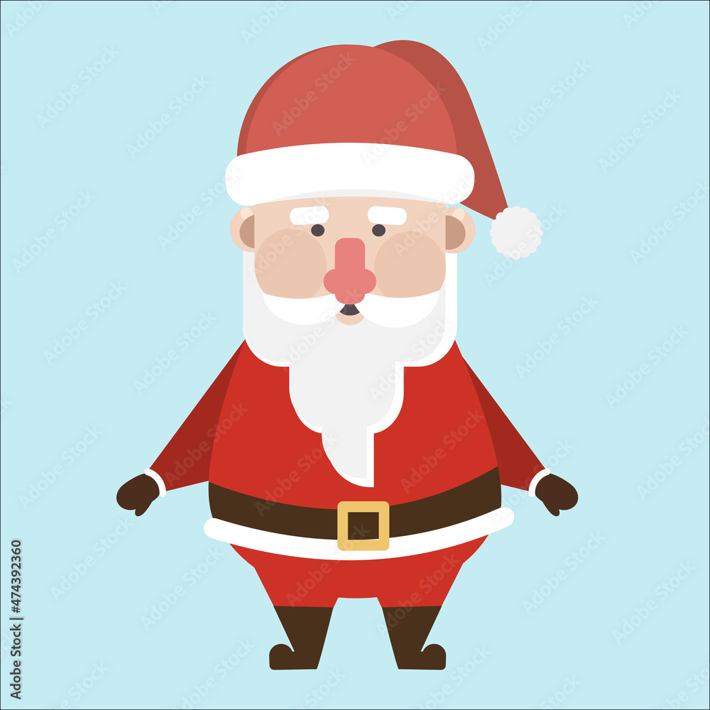 Santa clause standing cartoon character.