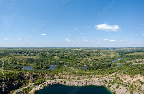 Aerial view on lake © Anton Tolmachov