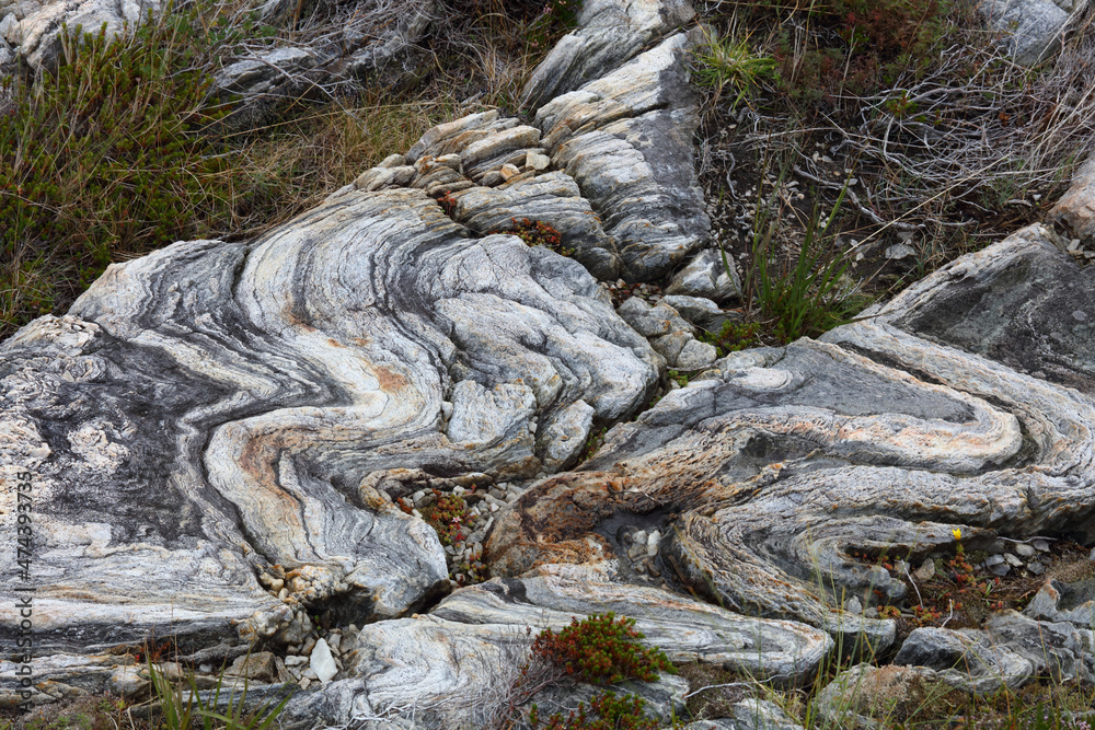 Fototapeta premium Norwegen - Felsen nahe Nordrevik und Vadheim / Norway - Rock near Nordrevik and Vadheim /