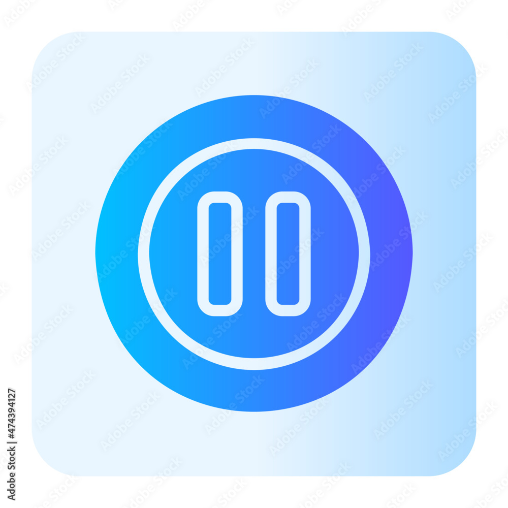 pause button gradient icon pause button gradient icon
