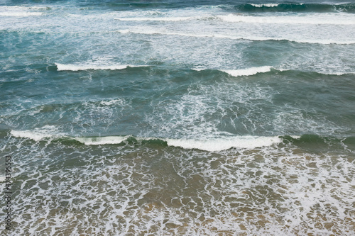 Fototapeta Naklejka Na Ścianę i Meble -  Sea waves as seen from above horizontal