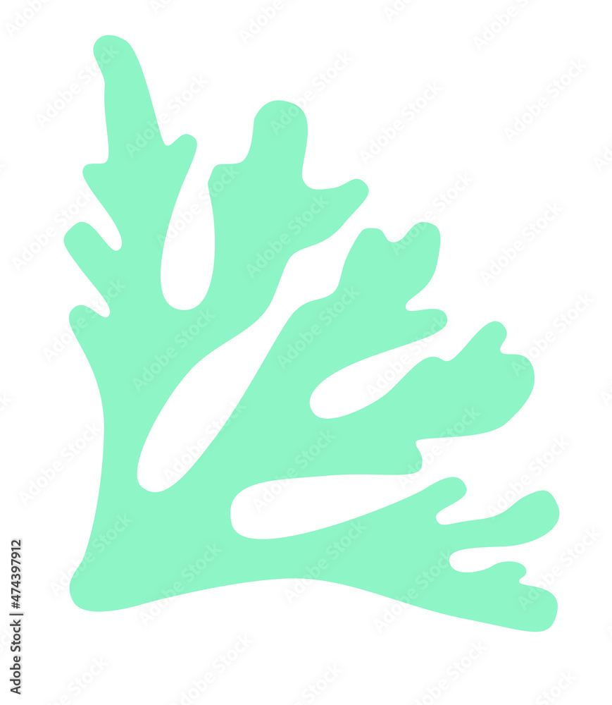 Obraz premium Beautiful blue algae logo inscribed in a triangle