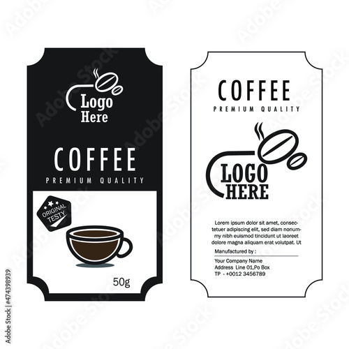 coffee label design _ coffee product packaging design © DINESH MADUSANKA