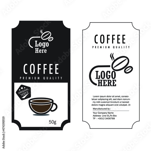 coffee label design _ coffee product packaging design