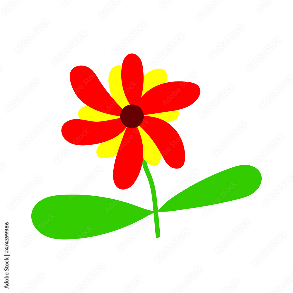 Flower graphic design. Vector of floral elements with hand drawn flowers. Trend color. Flower graphic design. Vector of floral elements with hand drawn flowers. Trend color.