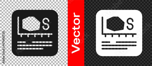 Black Area measurement icon isolated on transparent background. Vector